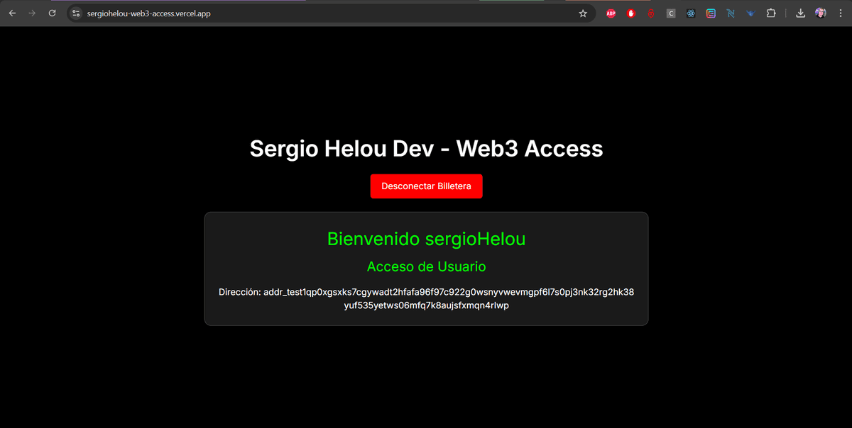 Acceso de Usuario con Wallet